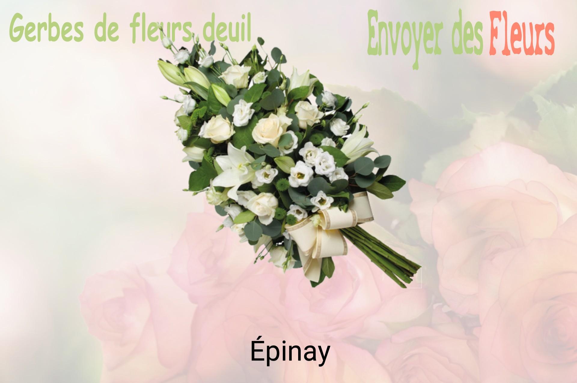 Gerbe de fleurs de deuil livrée à Épinay